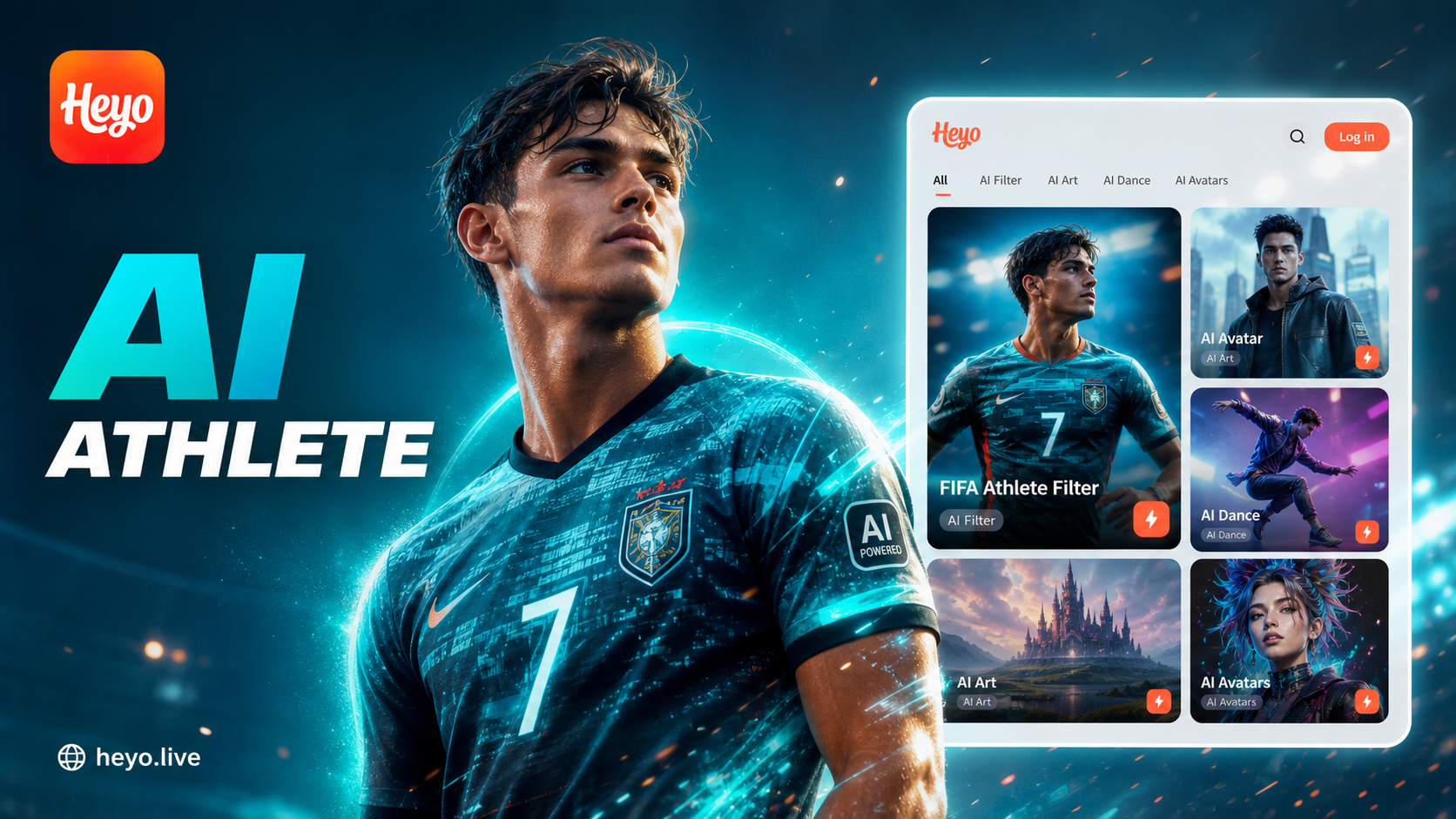 AI FIFA Athlete Filter avatar transformation example