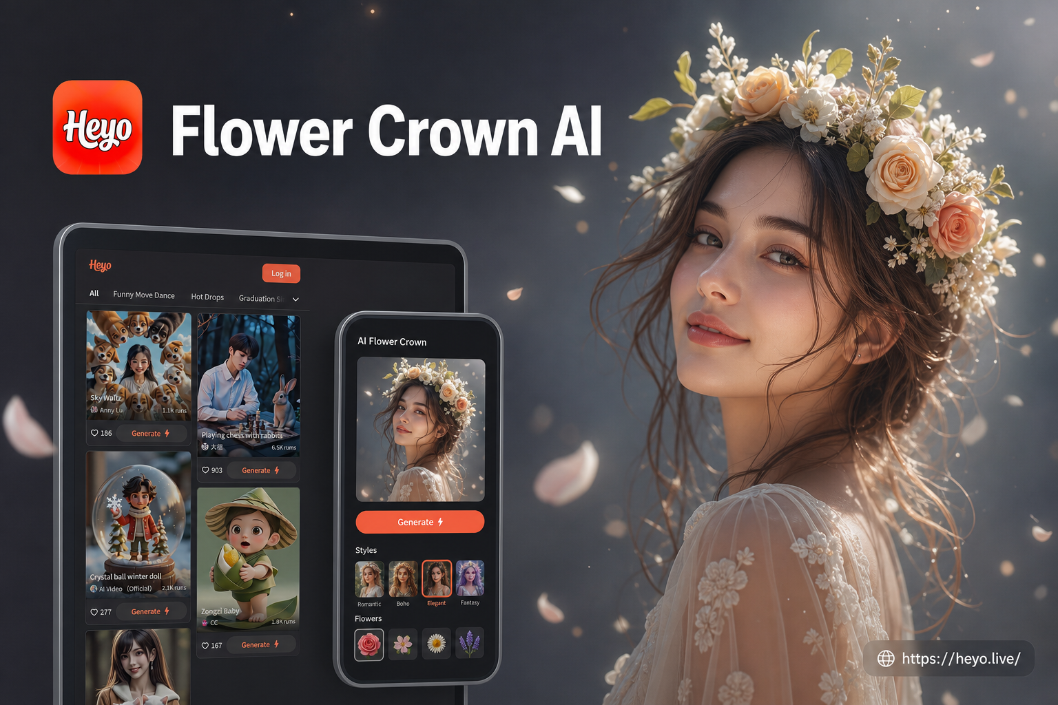 ai add flower crown generator
