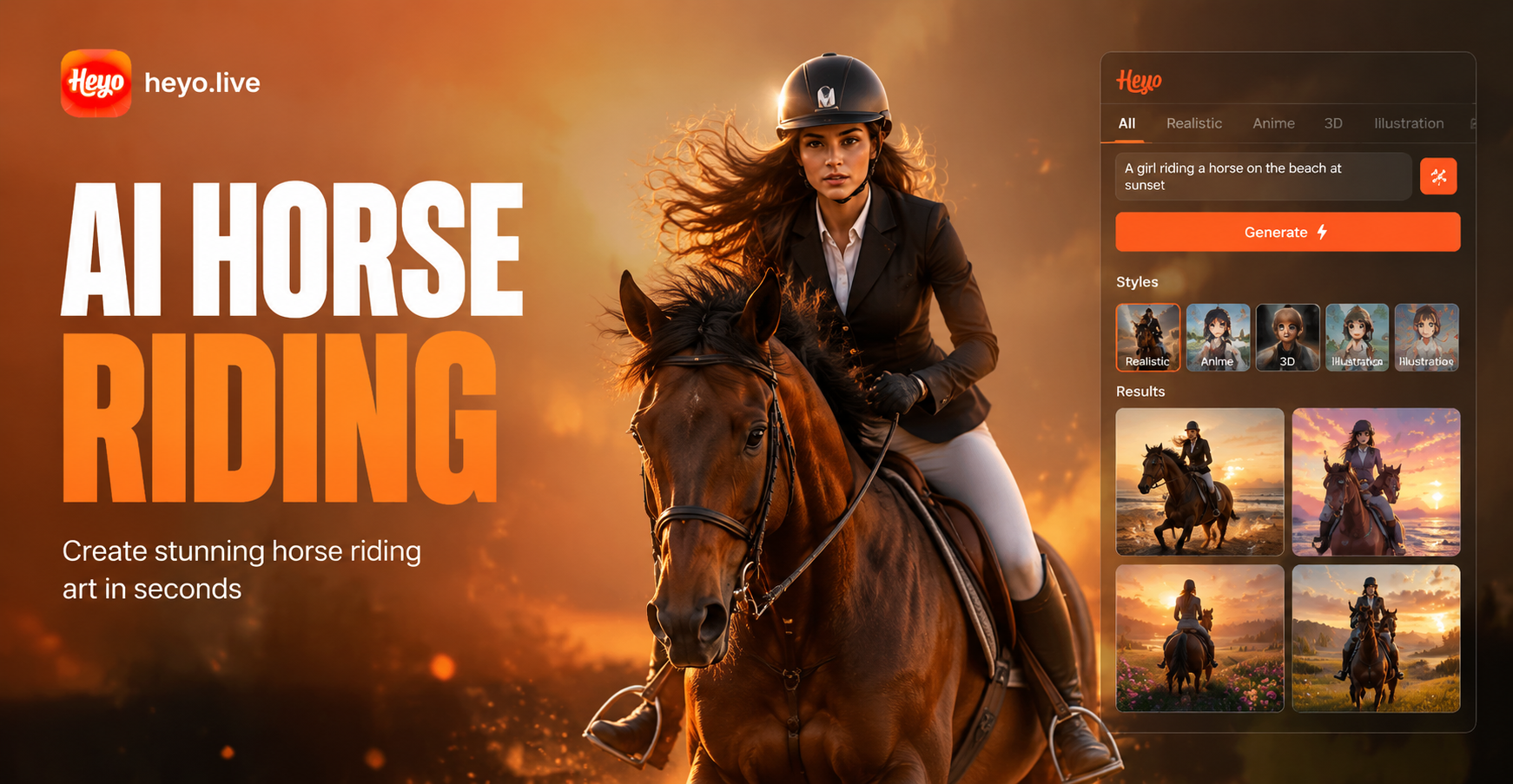 ai horse riding generator