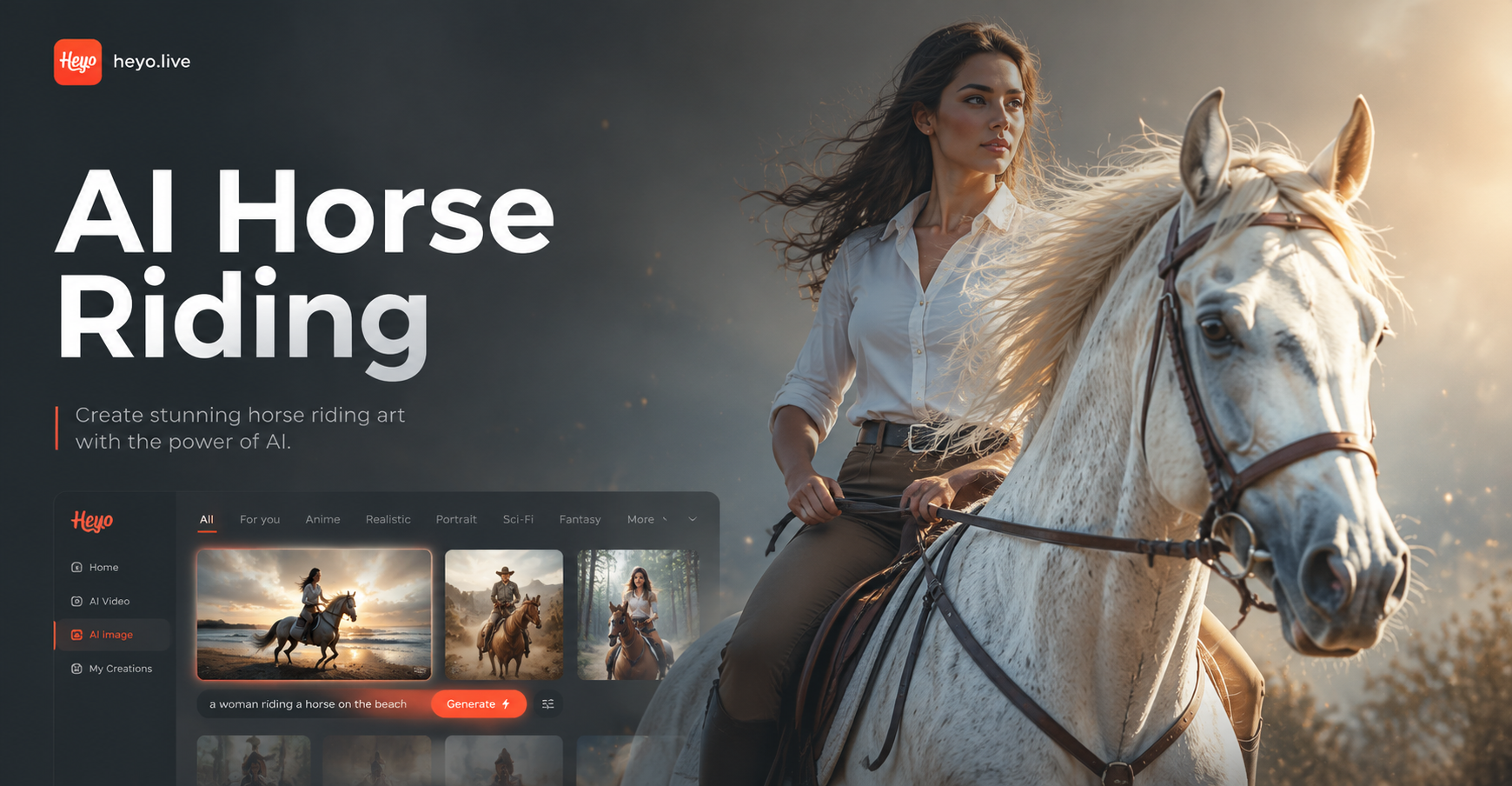 AI horse riding video effect transformation