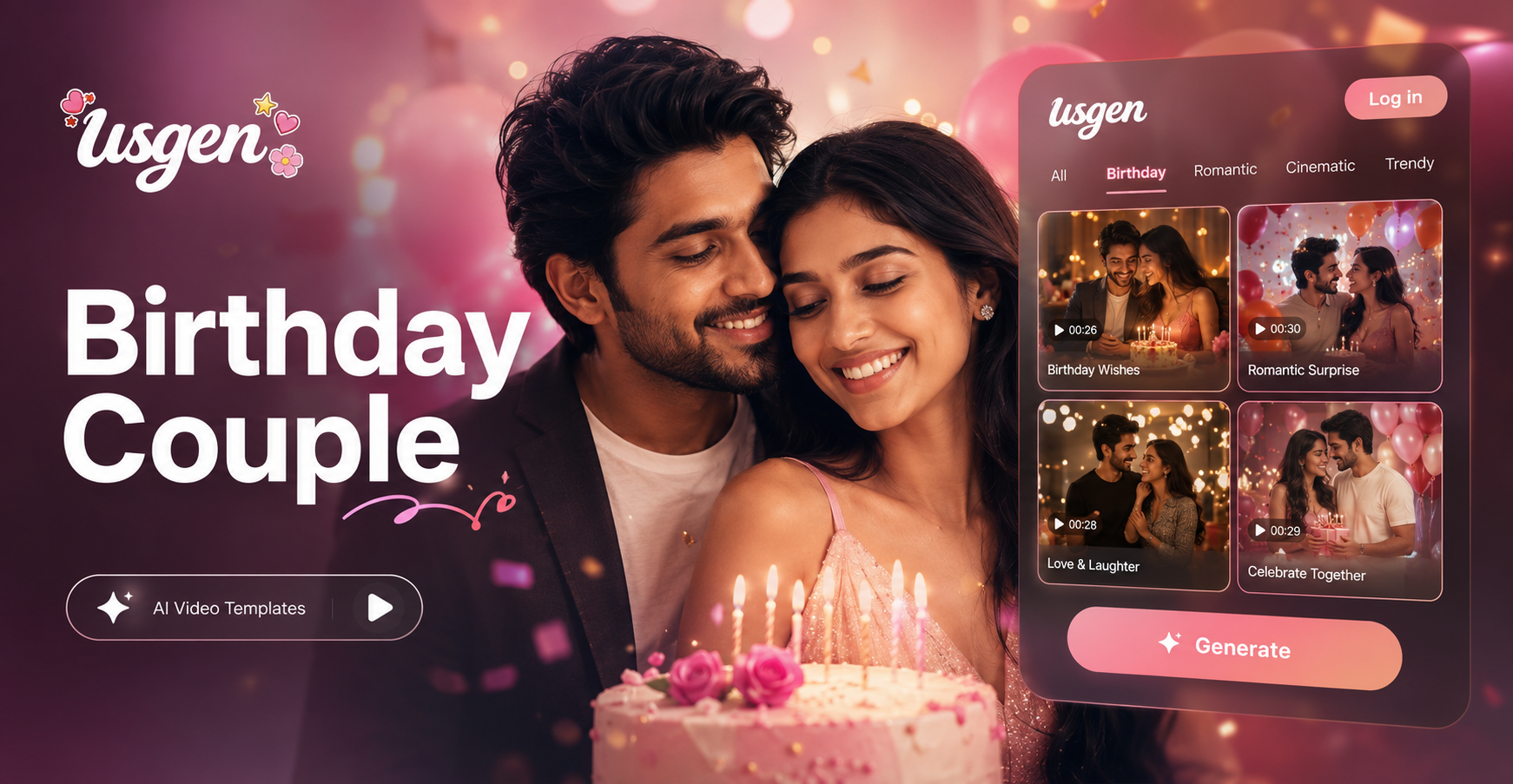 Birthday Couple Video Template