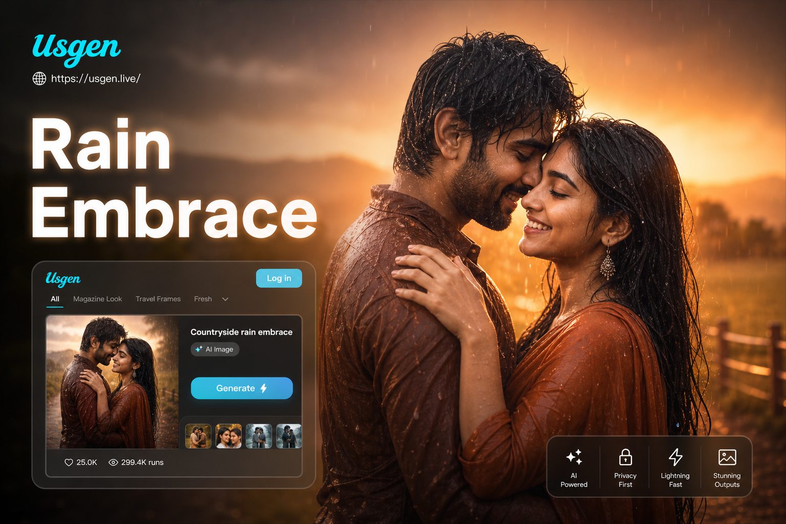Countryside Rain Embrace Generator