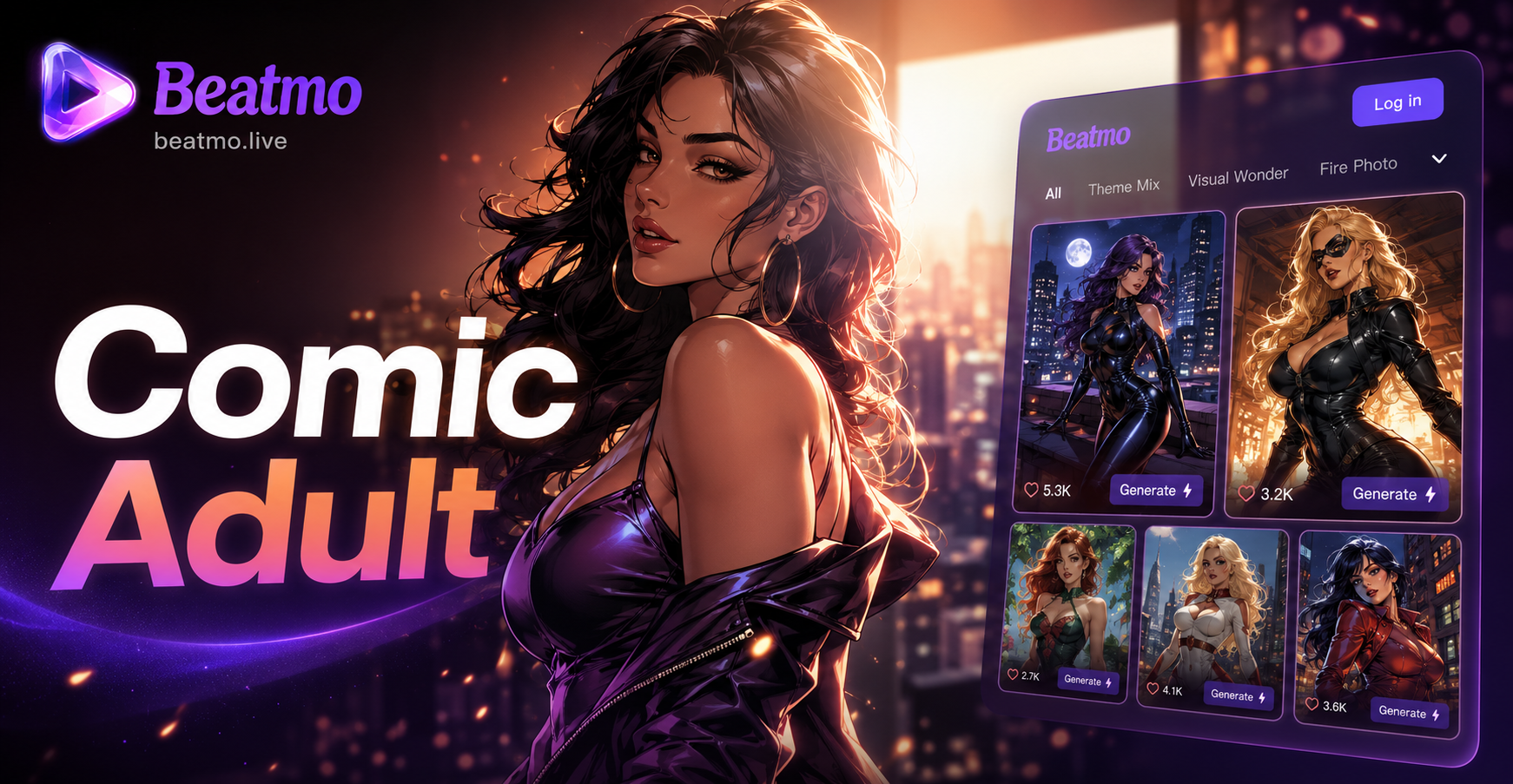 Beatmo AI Comic Style Adult Generator: हॉट Comic और Manga सीन्स बनाएँ