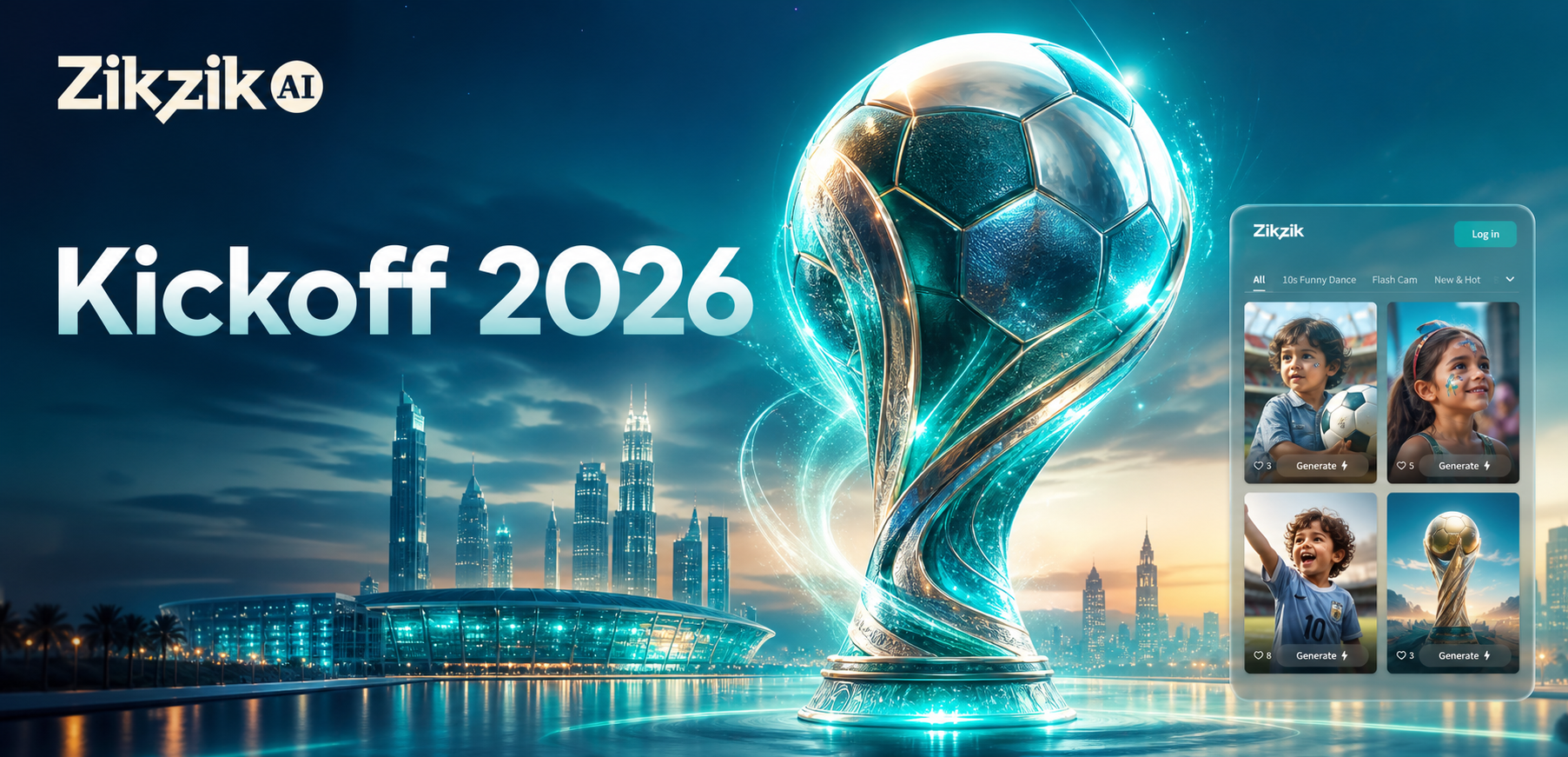 AI World Cup 2026 prompt generation concept art