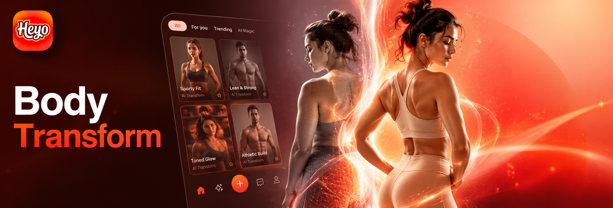 AI body transformation before and after results