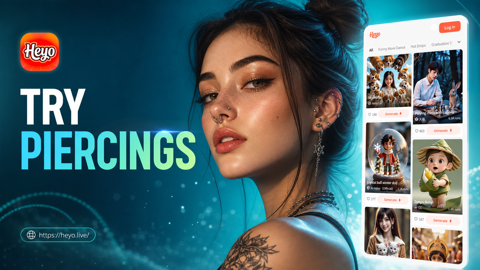 Virtual piercing try on app preview
