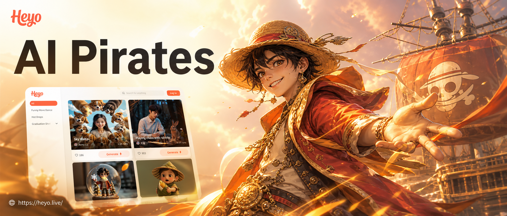 Heyo KI One-Piece-Charakter-Generator – Erstelle deinen eigenen One-Piece-Charakter