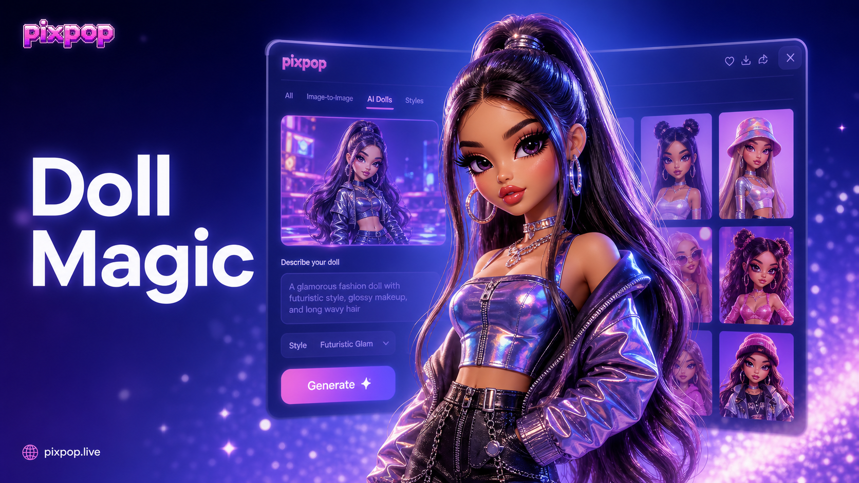 AI Bratz Doll Generator - Transform any photo into a Bratz doll instantly