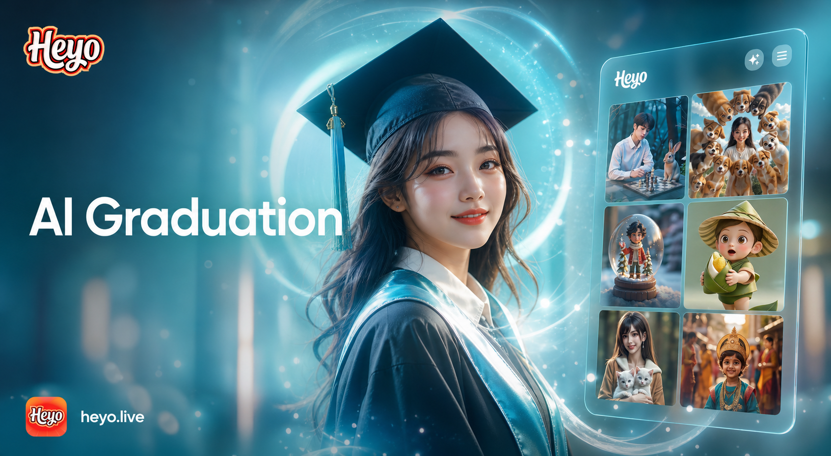 Heyo AI Graduation Photo Maker: Turn Photos into Graduation Portraits