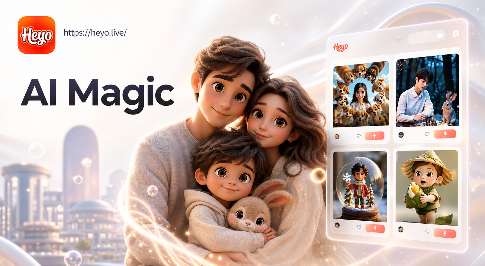 Heyo AI Pixar Family Filter: Transform Your Family into Pixar Characters