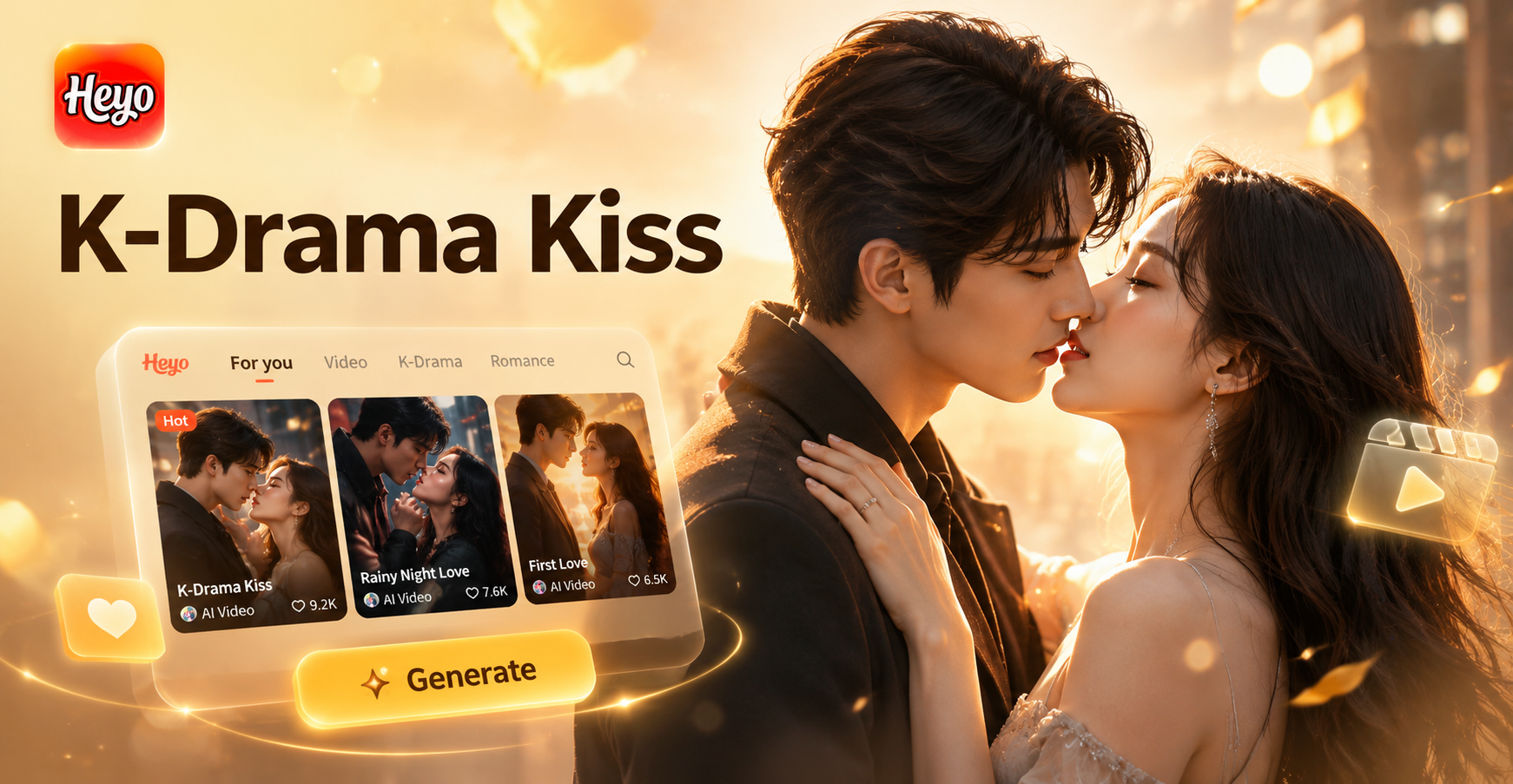 K drama kiss video generator example