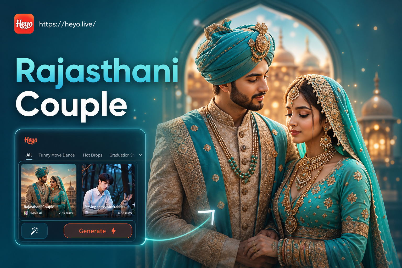 Rajasthani Couple Photo Generator