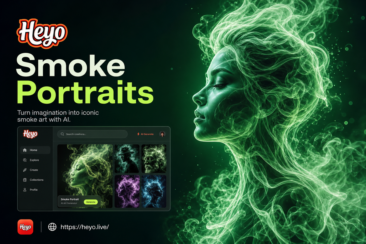 Smoke Portrait Poster Generator