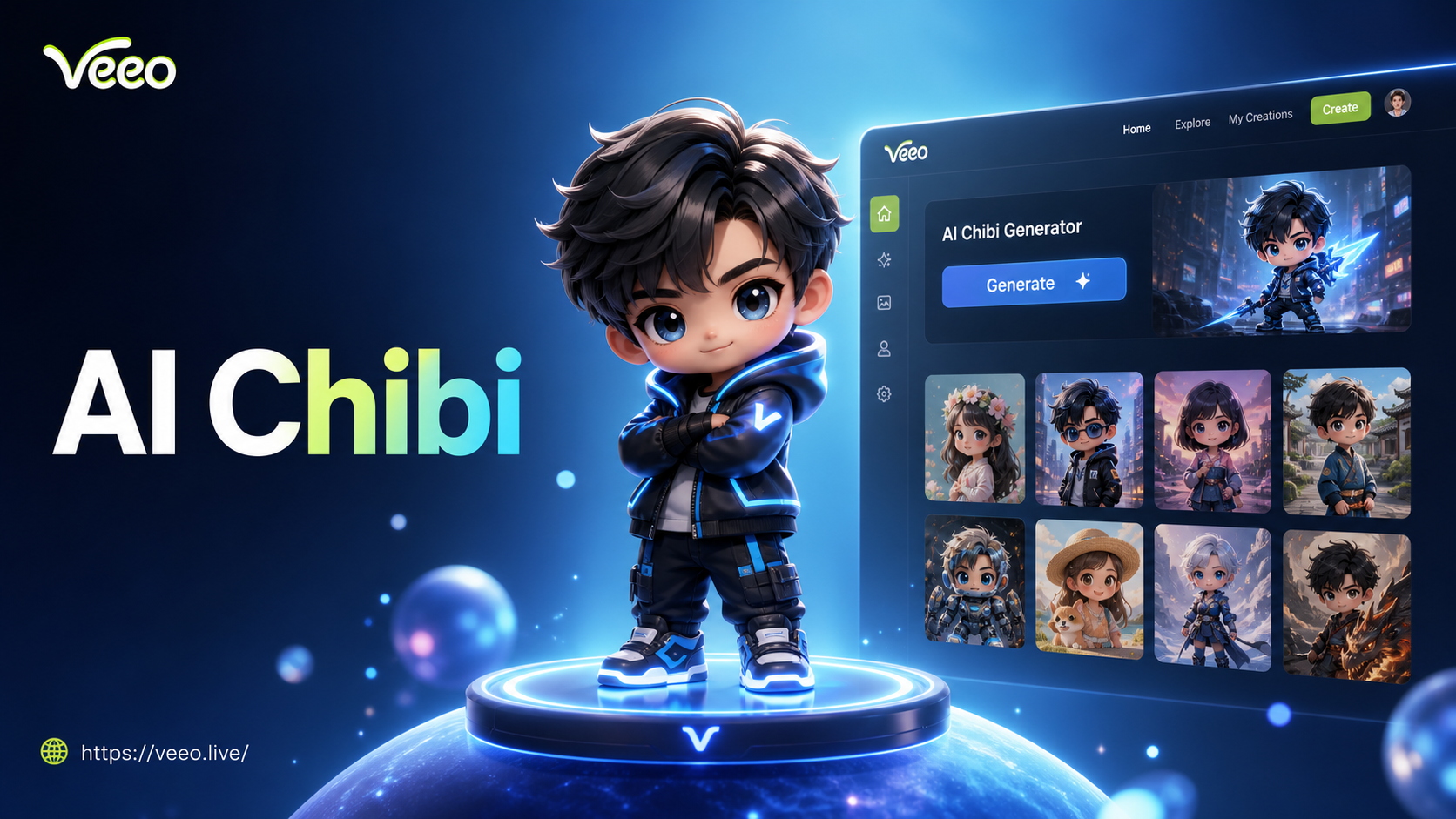 Gerador de Chibi com IA - Transforme Sua Foto em Arte Chibi Fofa