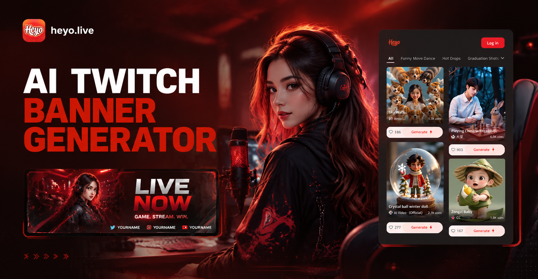 AIであっという間にバイラルなTwitchバナーをデザイン
