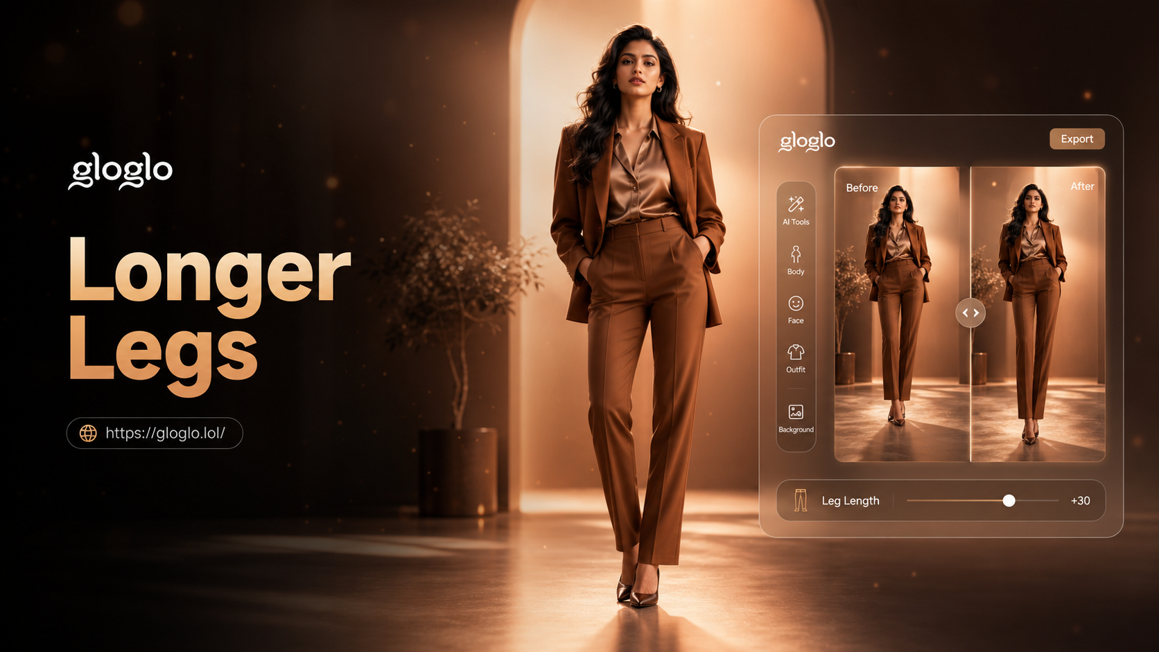 Editor de Fotos com IA para Alongar Pernas Instantaneamente
