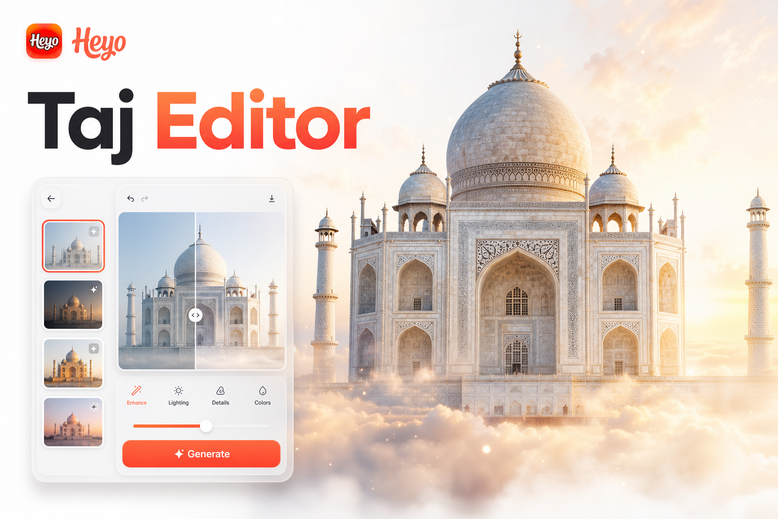 Taj Mahal Photo Editor | Transform Your Travel Snaps Instantly