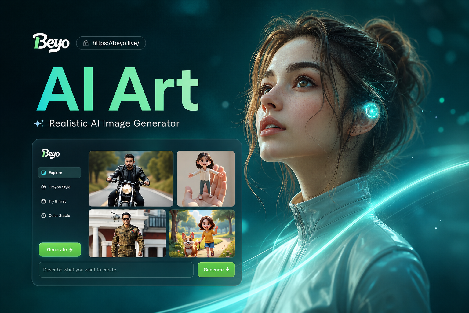 Gerador de Imagens AI Realistas: Crie Arte Realista em Segundos