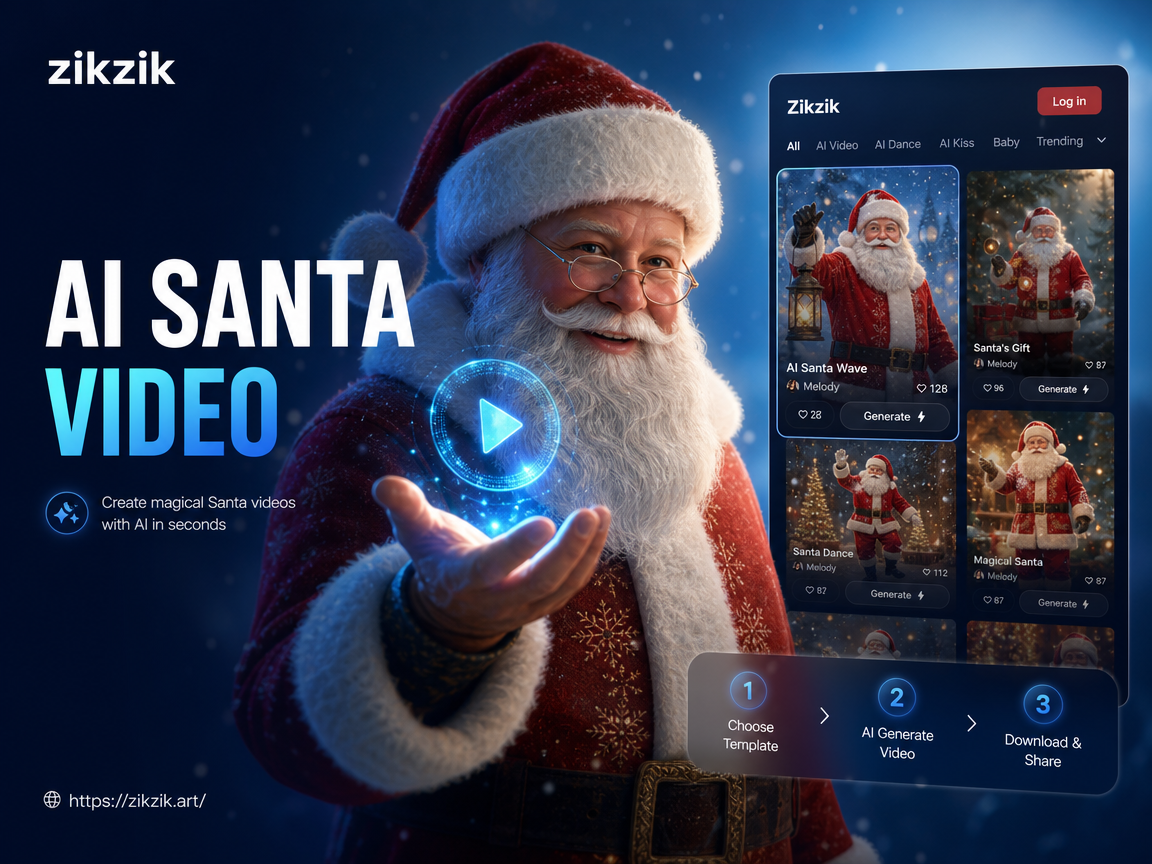 Ejemplo de transformación de video de Papá Noel con IA