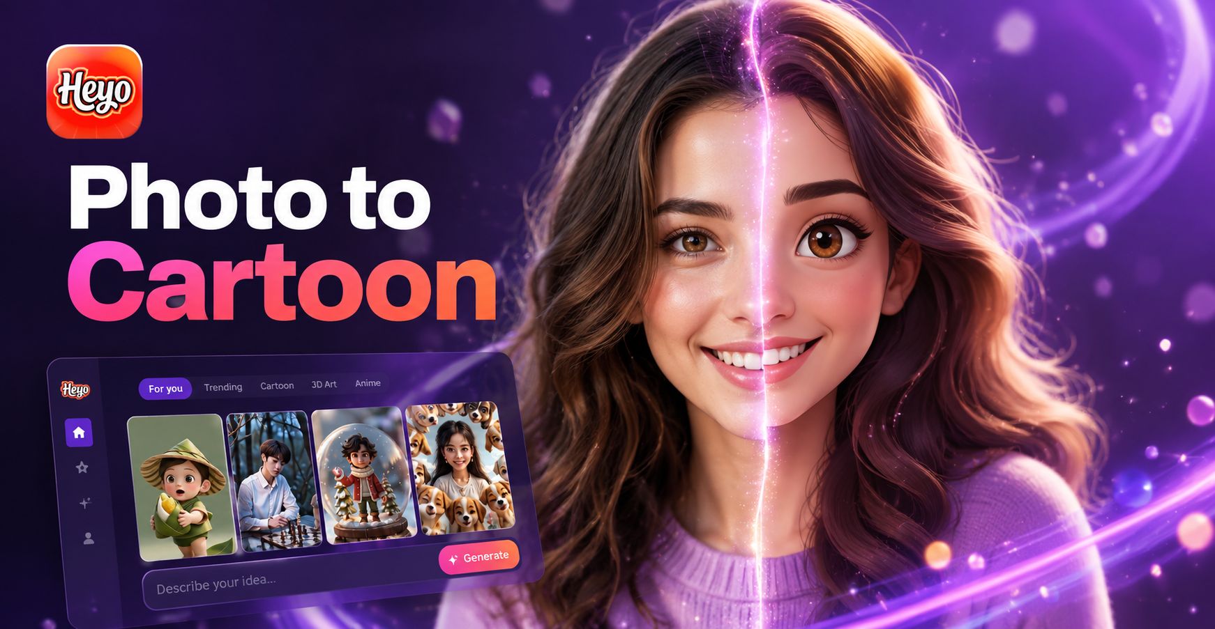 Turn Photos to Cartoon Magic with AI