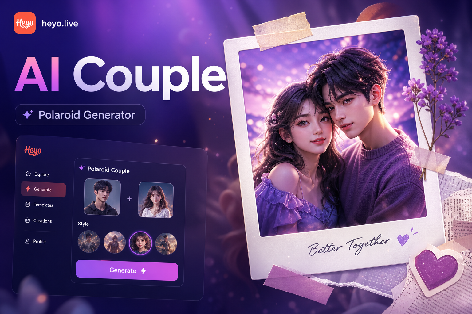 Create Your Dream Scrapbook Polaroid Couple Photos Instantly