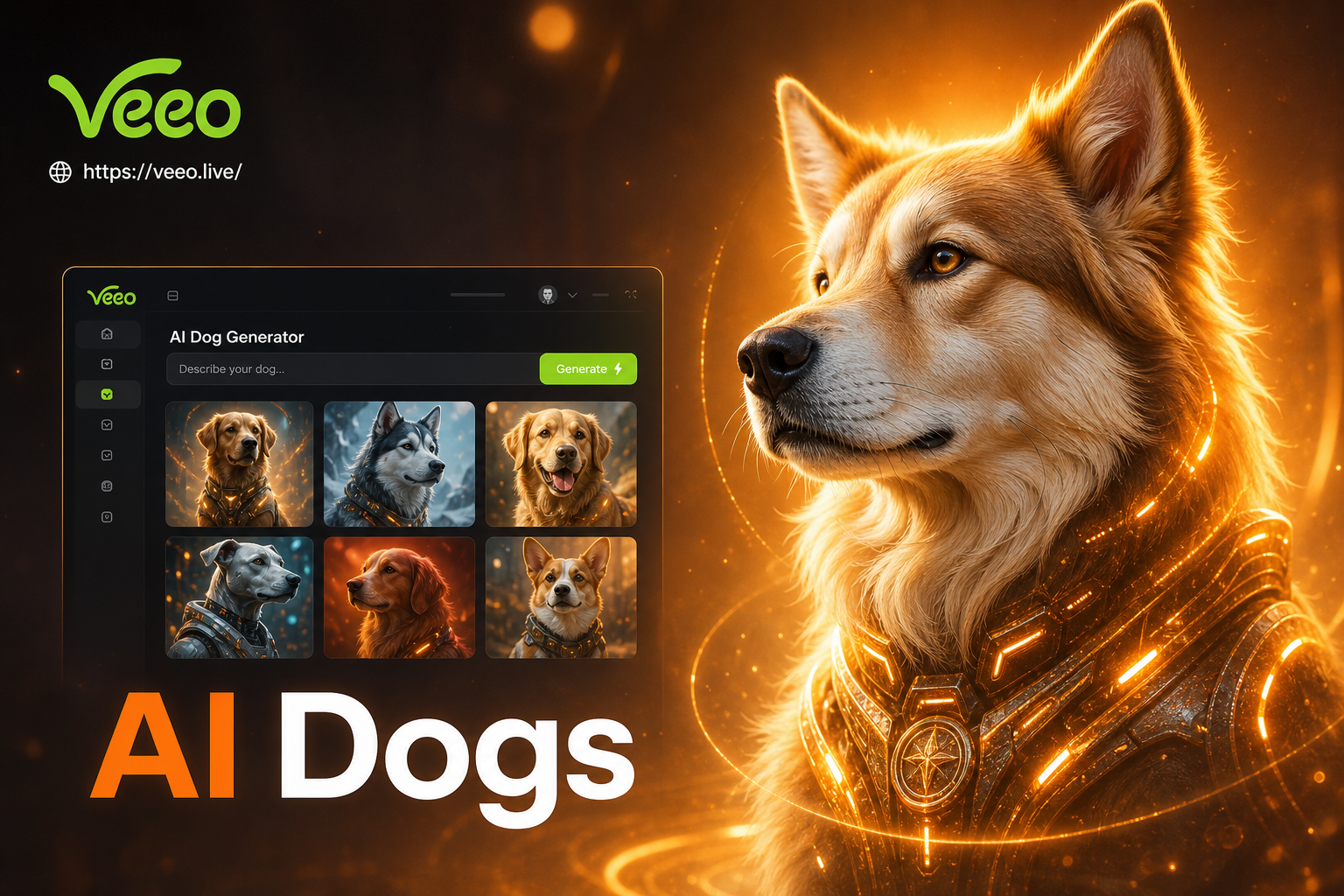 無料AIジェネレーターでカスタム犬を作成