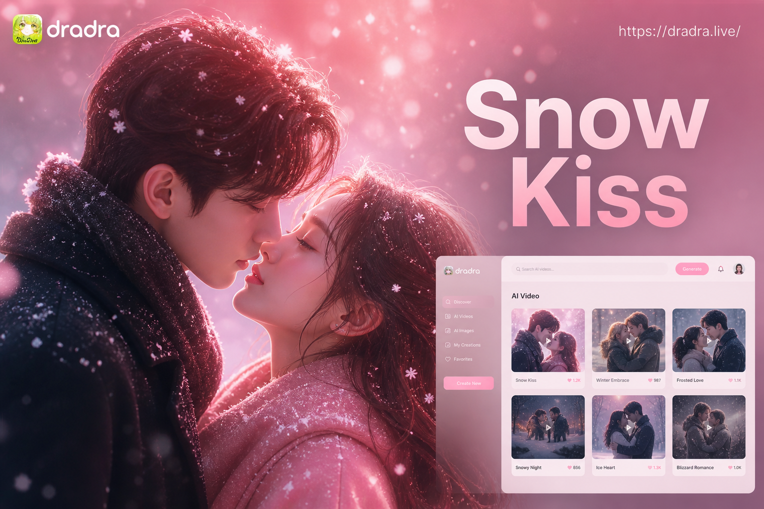 Create a Magical Snow Kiss Video with AI