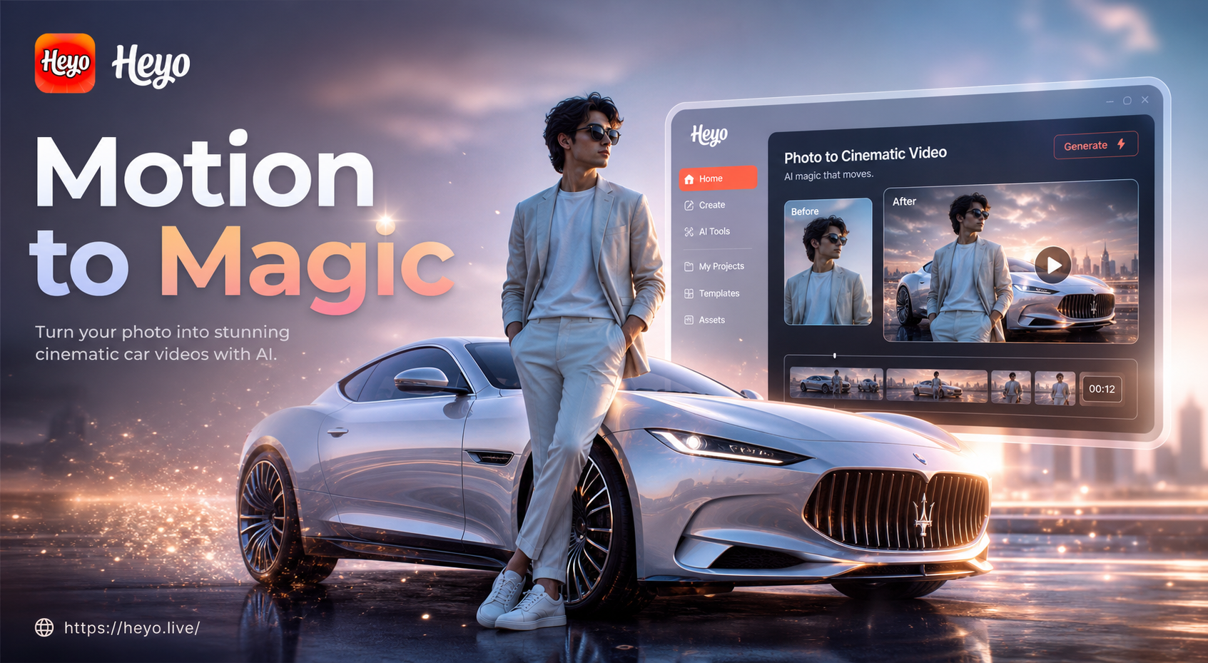 Create Photo to Car Kiss Videos with AI Magic