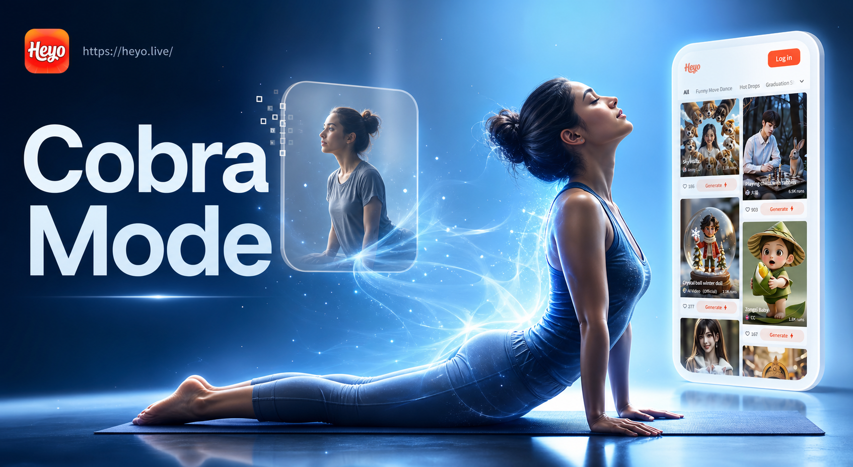 photo to cobra yoga pose ai transformation example