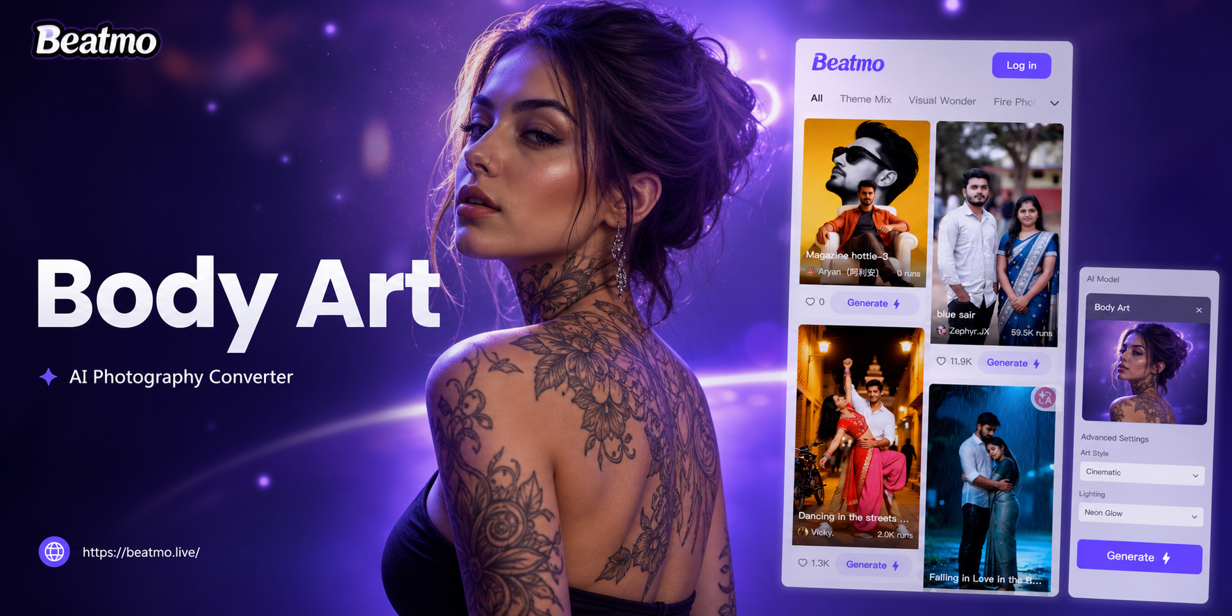 Body-Art-Mädchenfoto-Konverter Porträt-Ergebnis