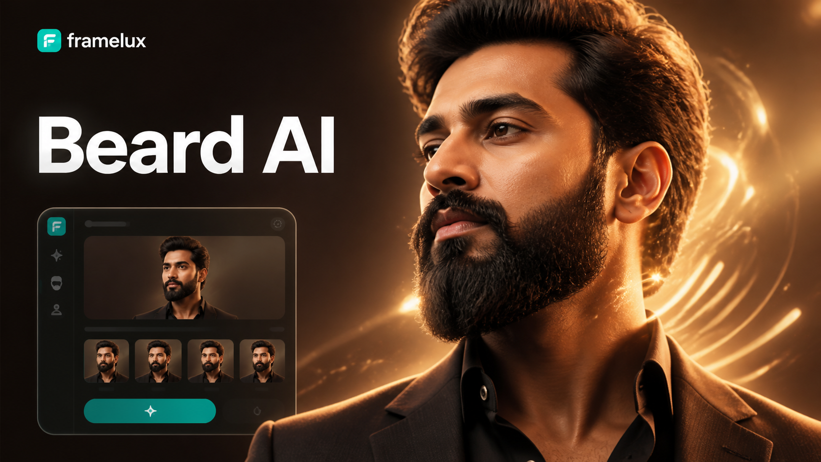 AI beard transformation result