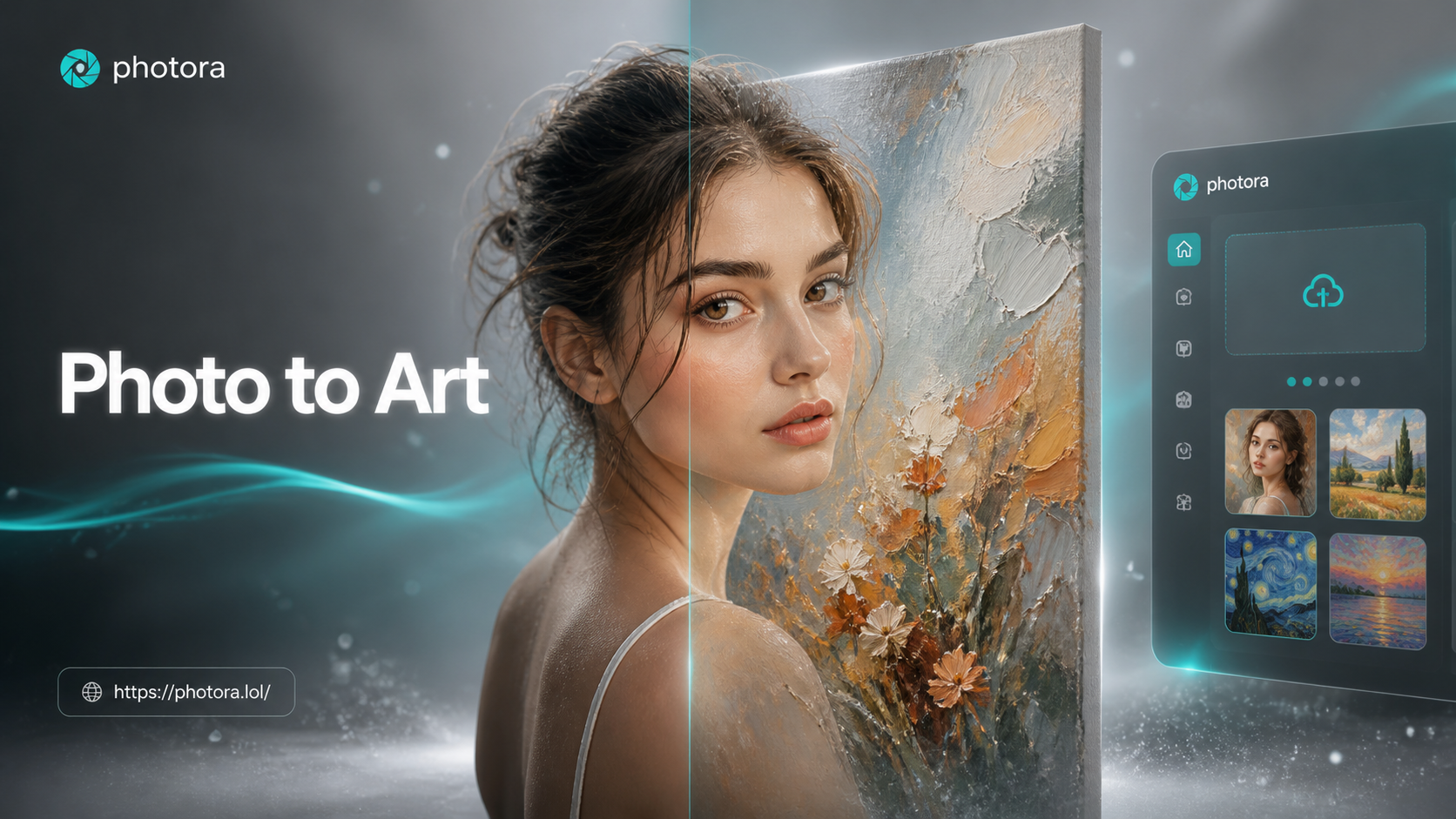 Transformación de retrato a pintura al óleo desde una foto moderna
