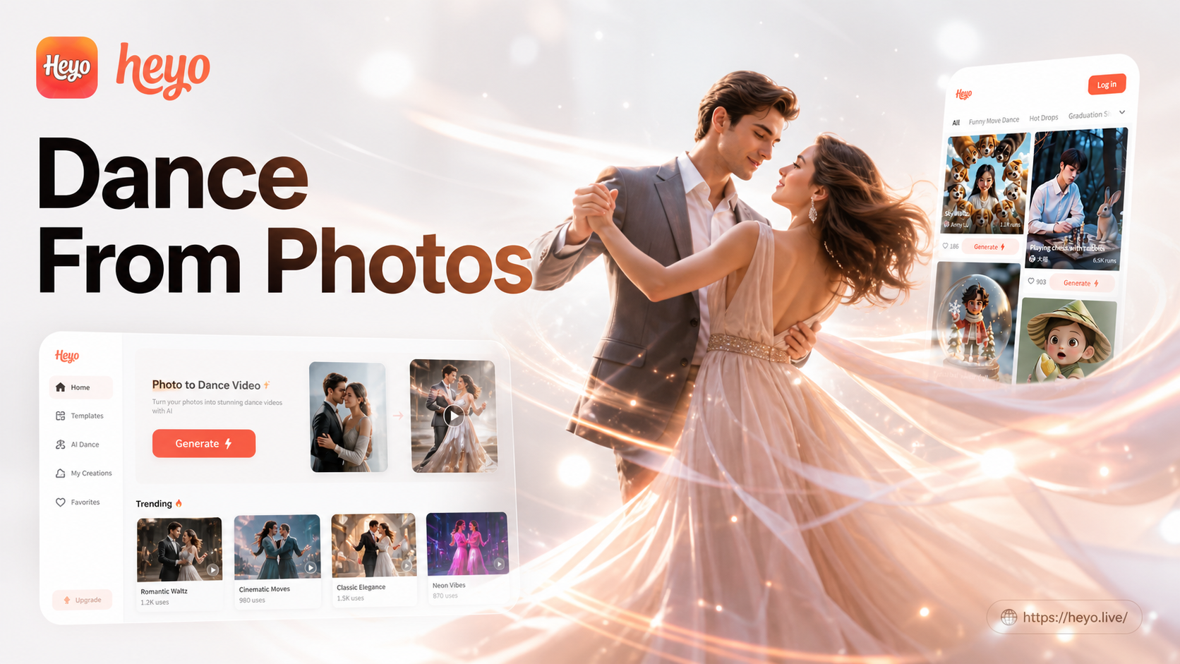 Couple dance video generated from a single photo