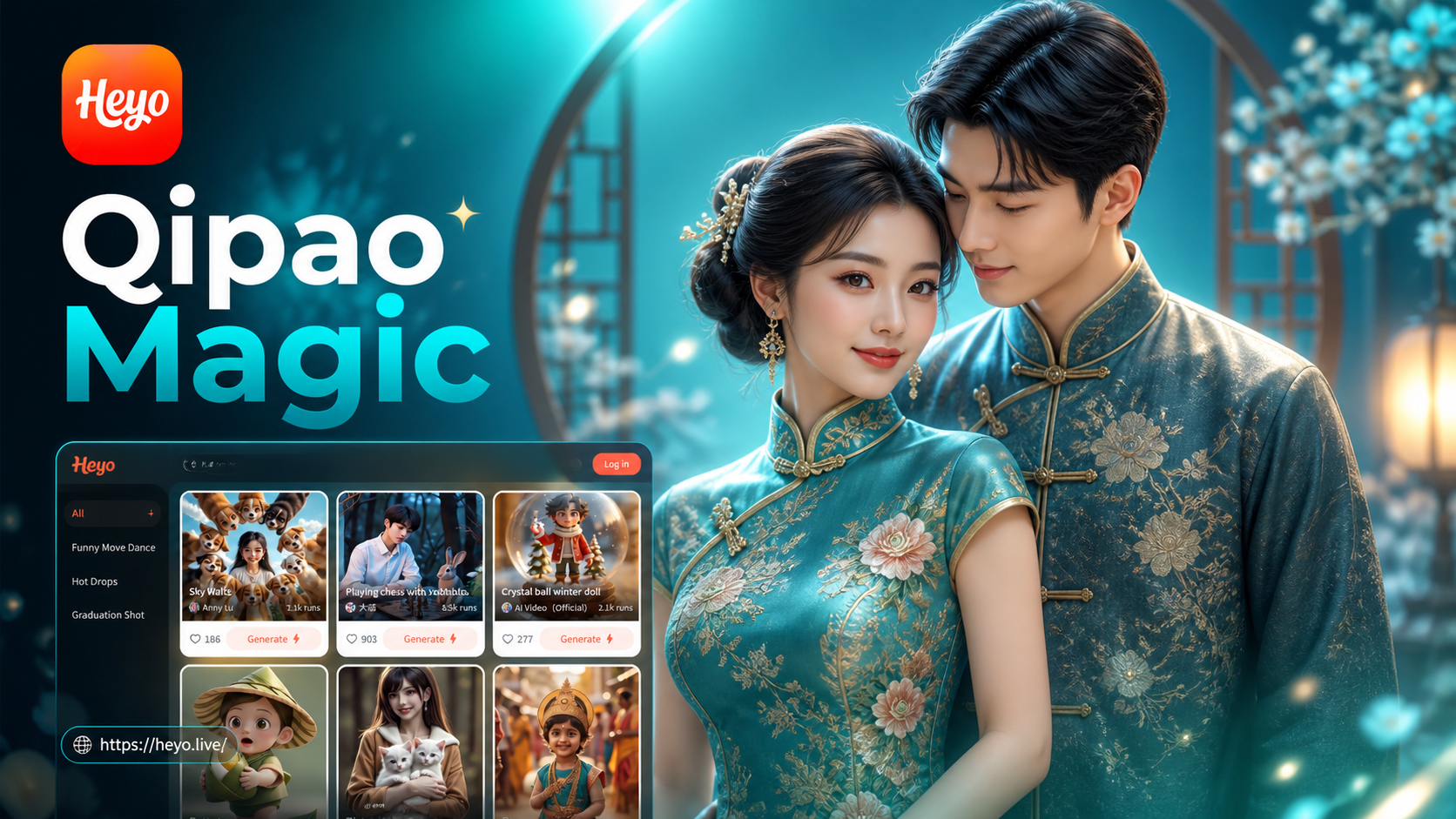 Create Timeless Qipao Couple Portraits with AI