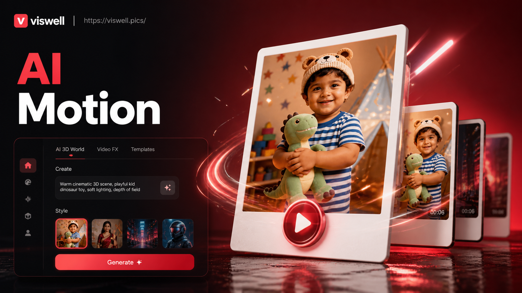 3D Polaroid Video Maker: KI bringt Fotos zum Leben