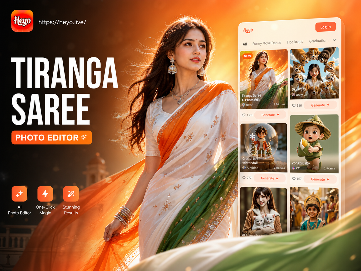 AI Tiranga Saree transformation example