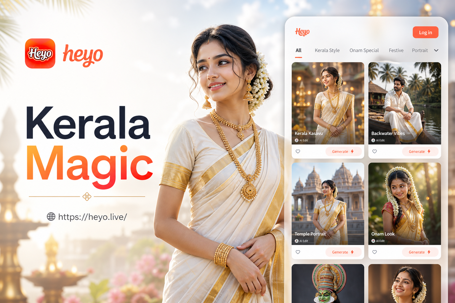 Transform Photos into Kerala Traditional Attire Online