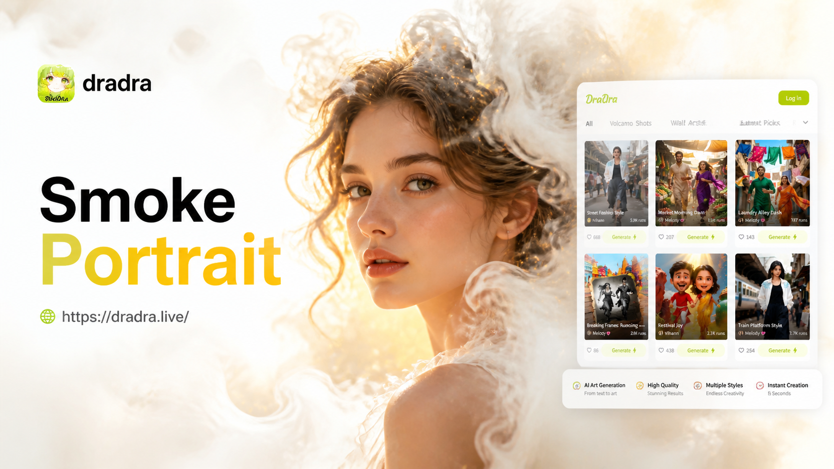 AI White Smoke Portrait Generator: Create Eerie & Beautiful Photos