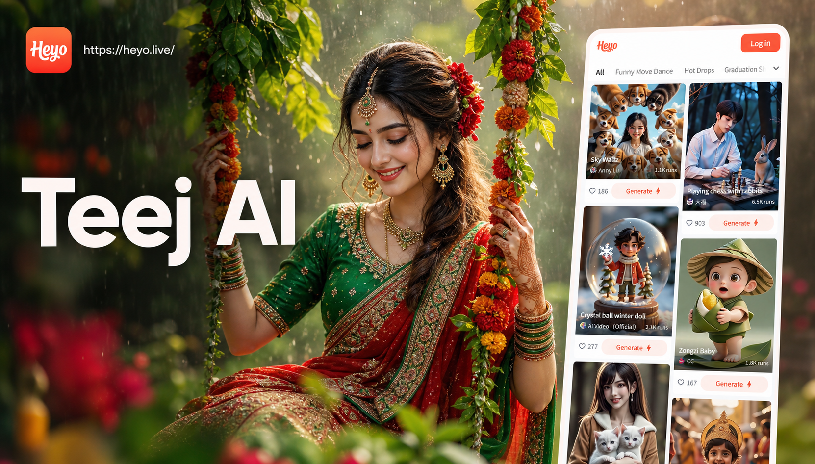 AI Hariyali Teej Photo Maker & Creative Generator