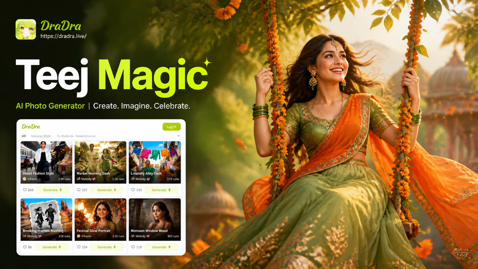 Create Stunning Hariyali Teej Photos with AI