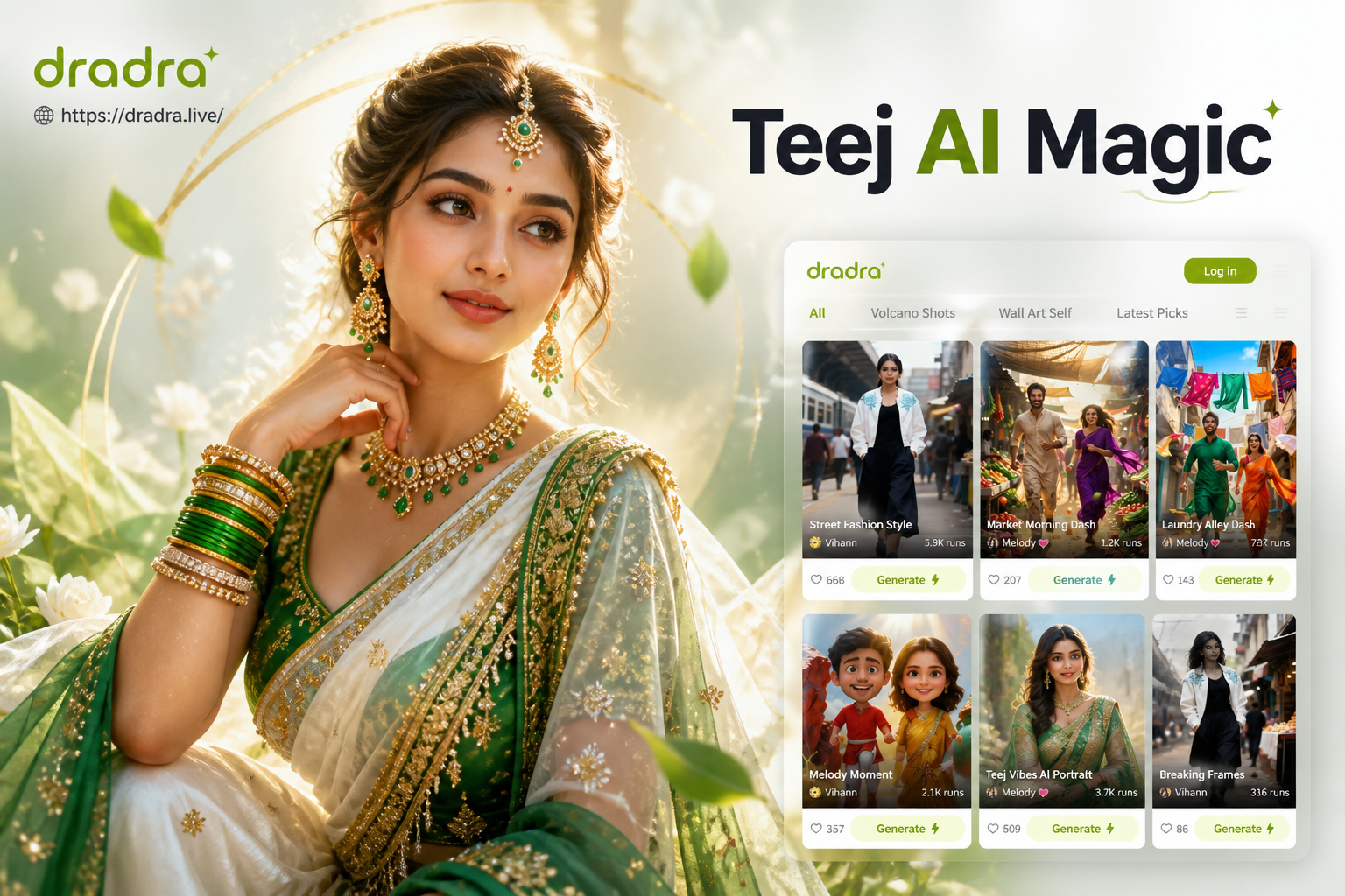 Hariyali Teej AI Photo Example