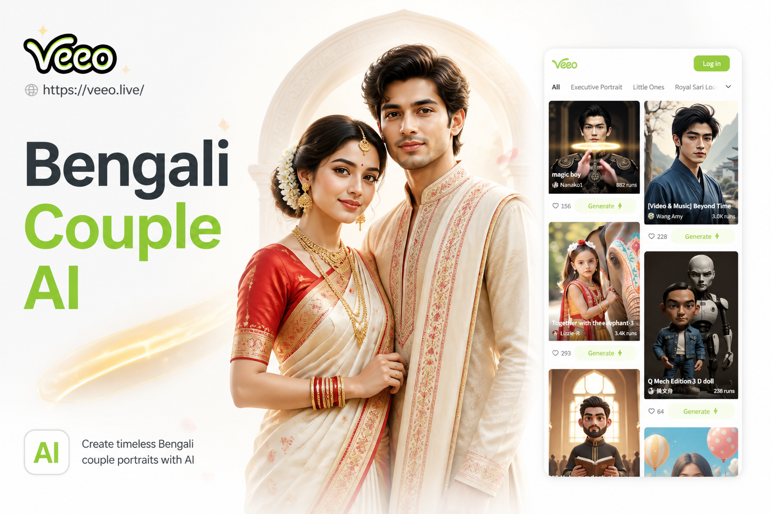 AI Bengali Couple Photos: Create Traditional Portraits Instantly