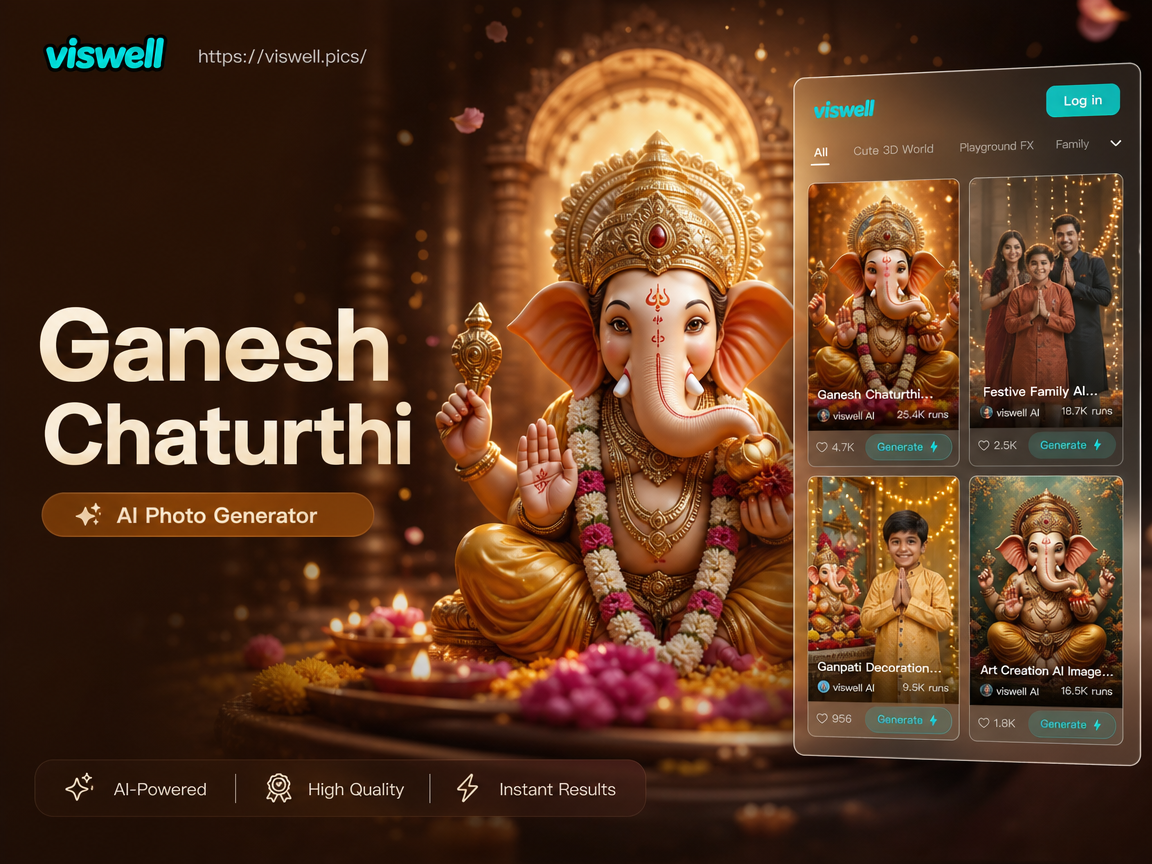 Traditional Ganesh Chaturthi AI Art