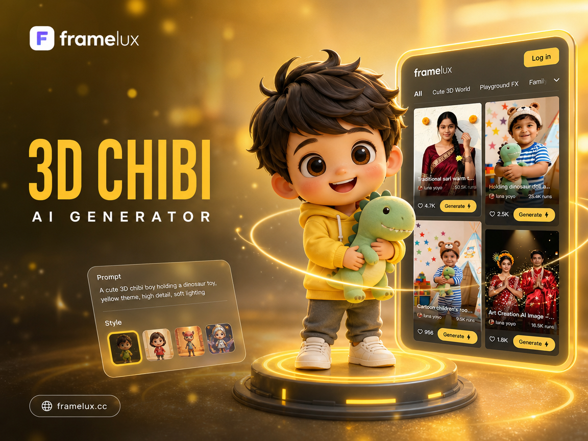 Beispiel eines KI-generierten 3D-Chibi-Porträts