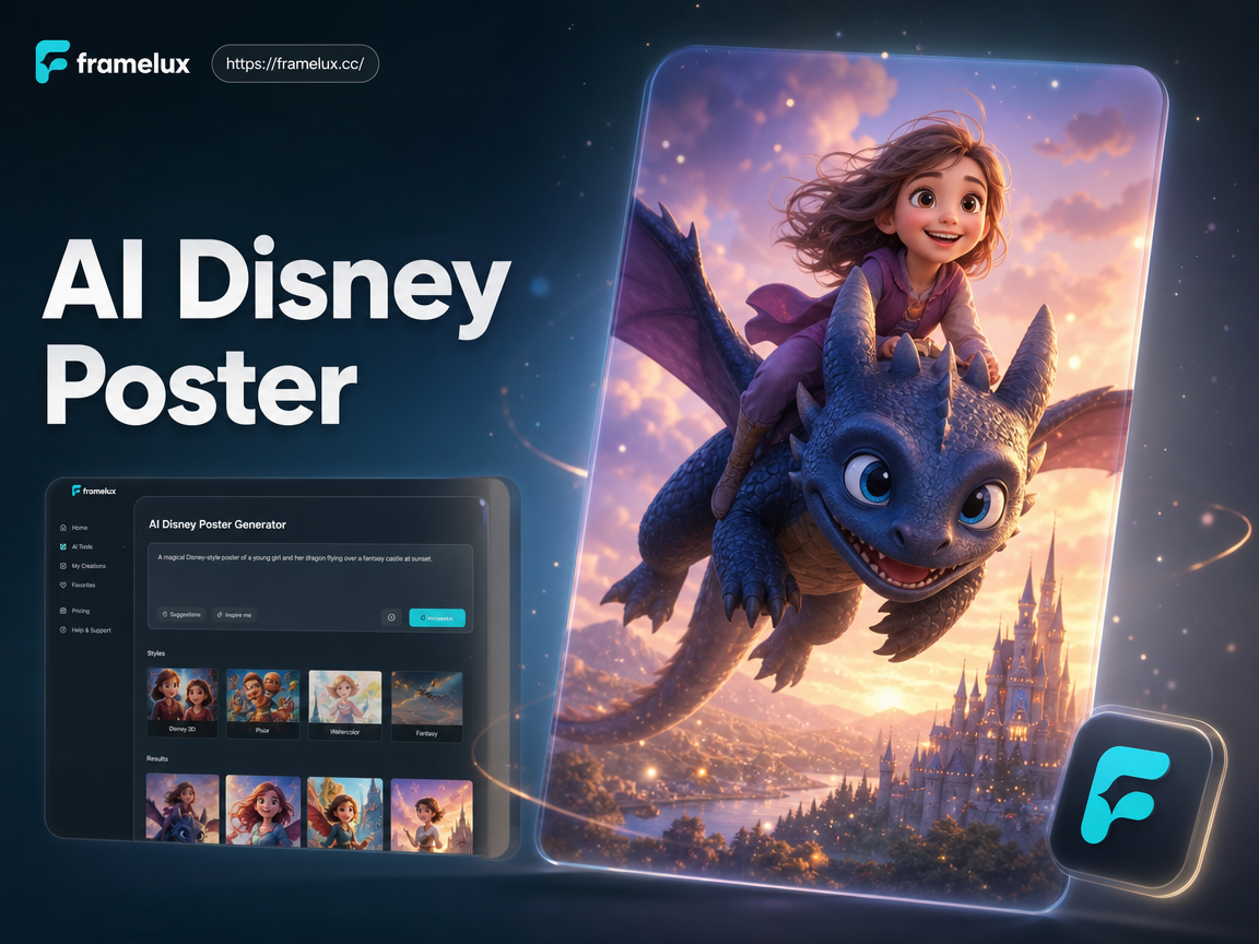 AI generated Disney Pixar style movie poster