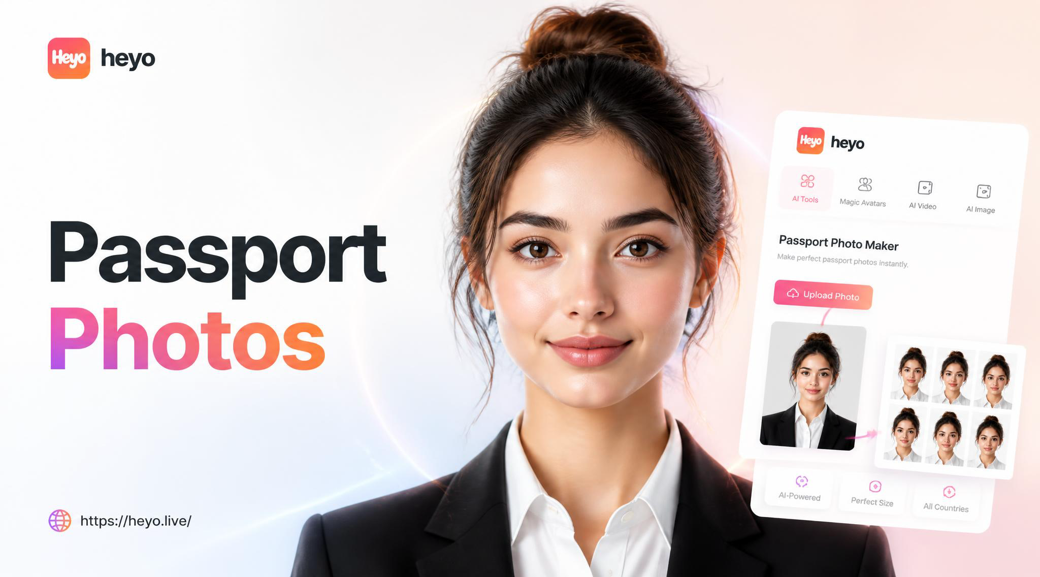 Create Perfect Passport Photos with AI | Official Sizes & Backgrounds