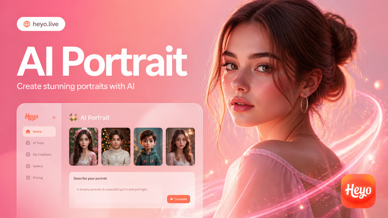 Realistic AI portrait transformation example