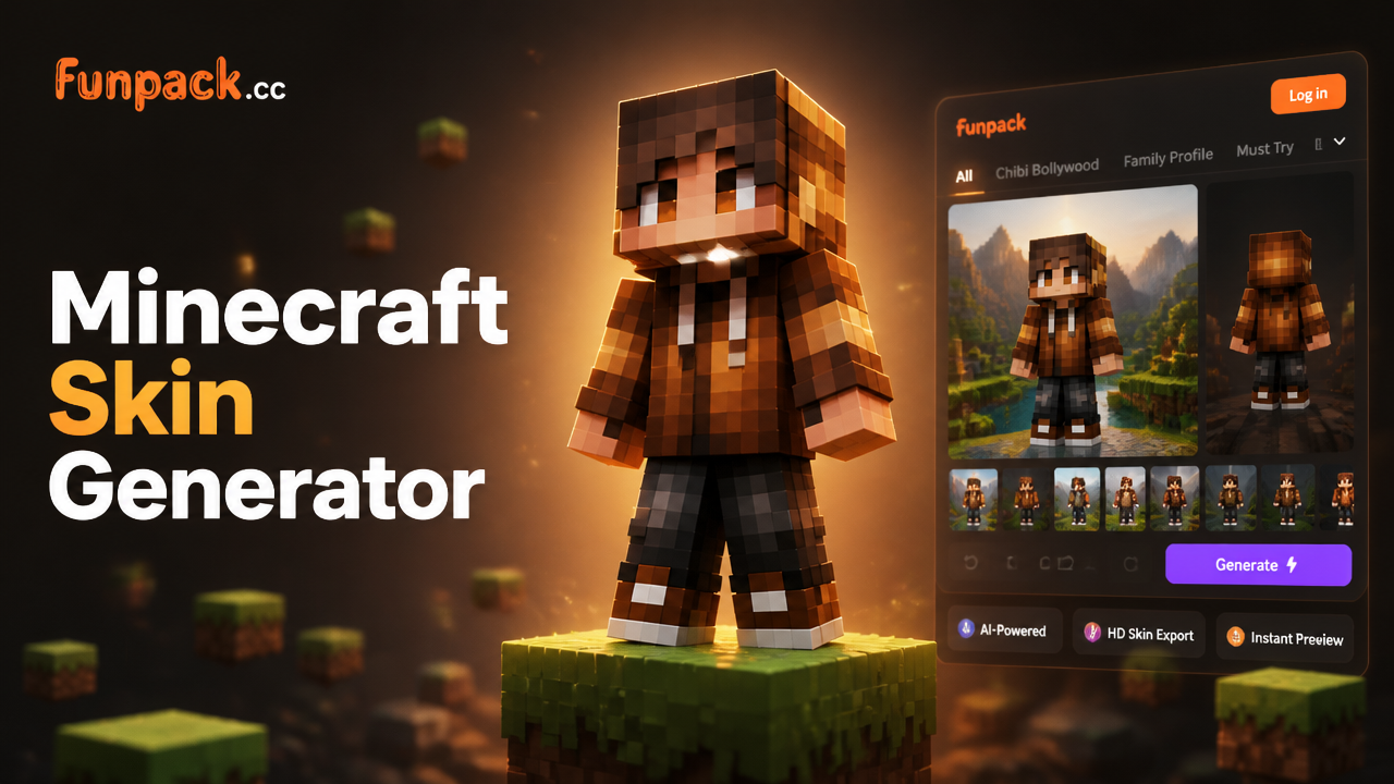Erstellen Sie individuelle Minecraft-Skins mit KI-Generator