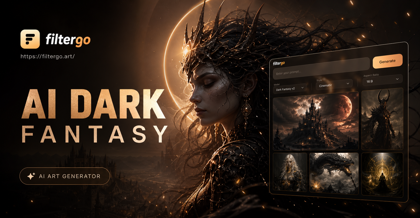 Unleash Darkness: AI Dark Fantasy Art Generator