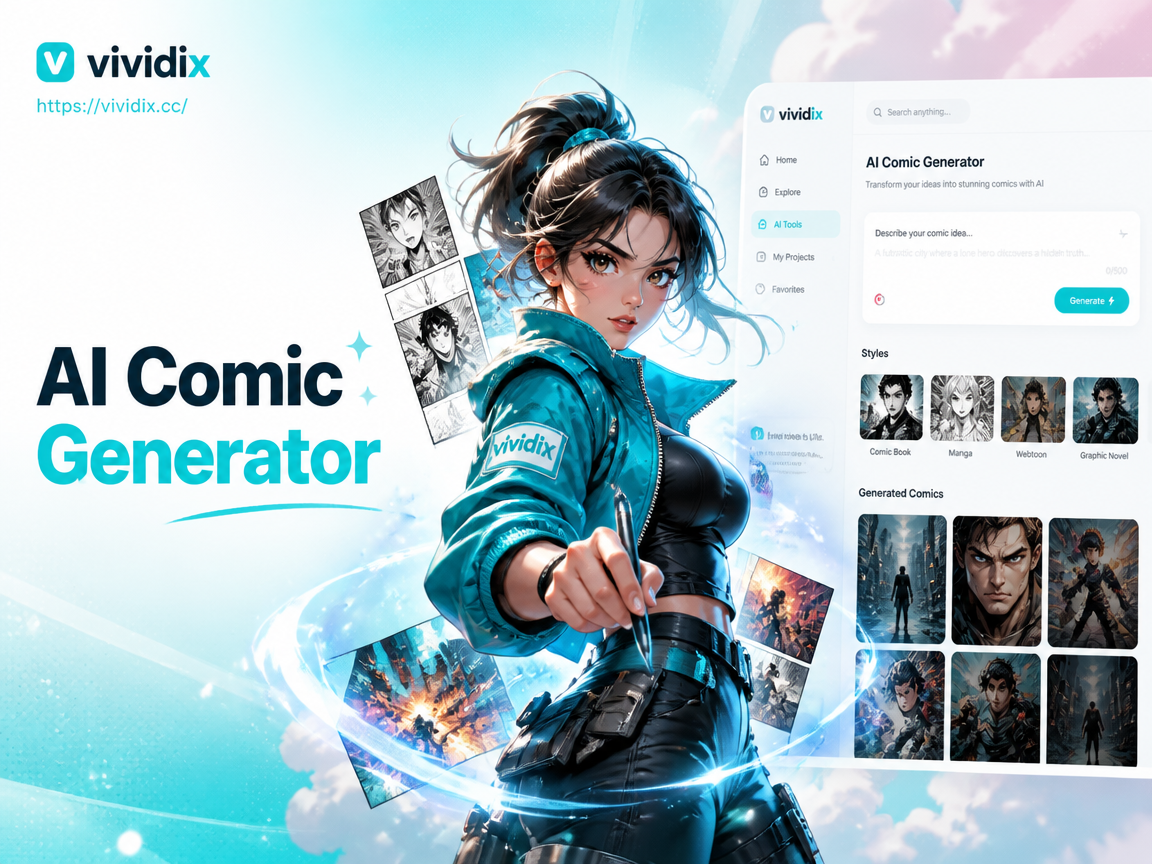 KI-Comic-Generator-Ergebnis, das zeigt, wie ein Foto in einen Manga-Stil verwandelt wurde